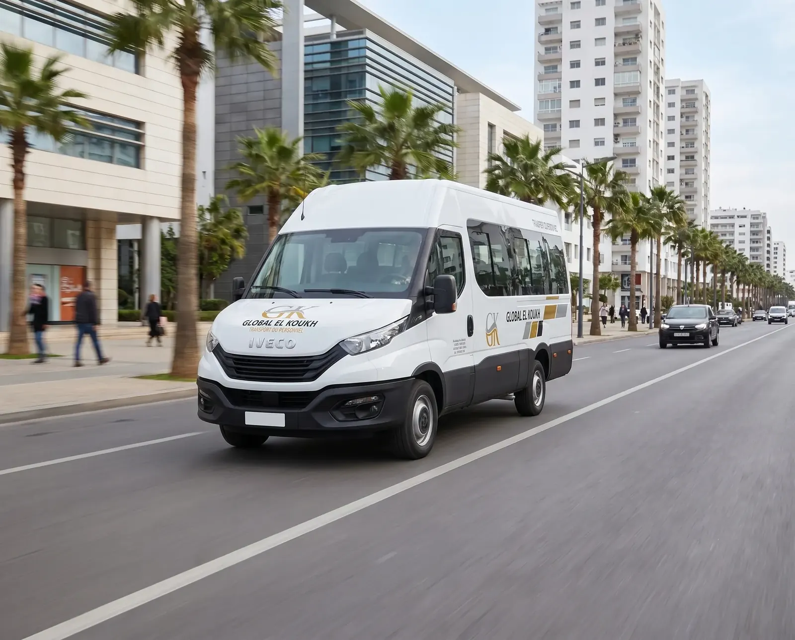 Global El Koukh employee shuttle transport service in Morocco